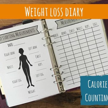 Weight Loss Diary & Calorie Tracker Printable