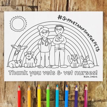 Support Adoption Printable Colouring Page