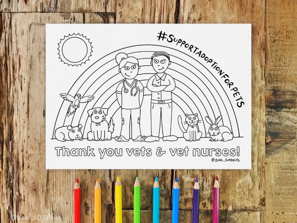 Support Adoption Printable Colouring Page