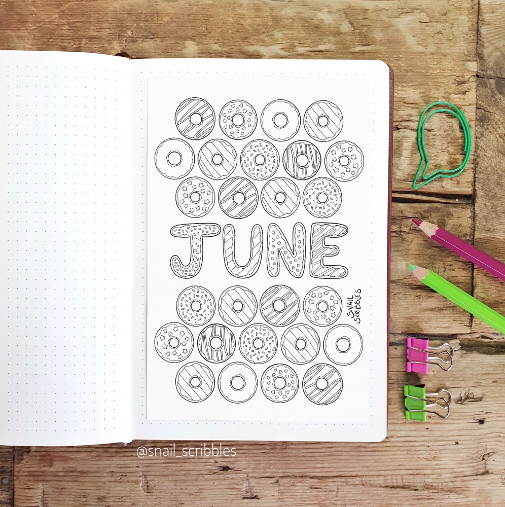 Doughnuts Printable Journal Tracker June