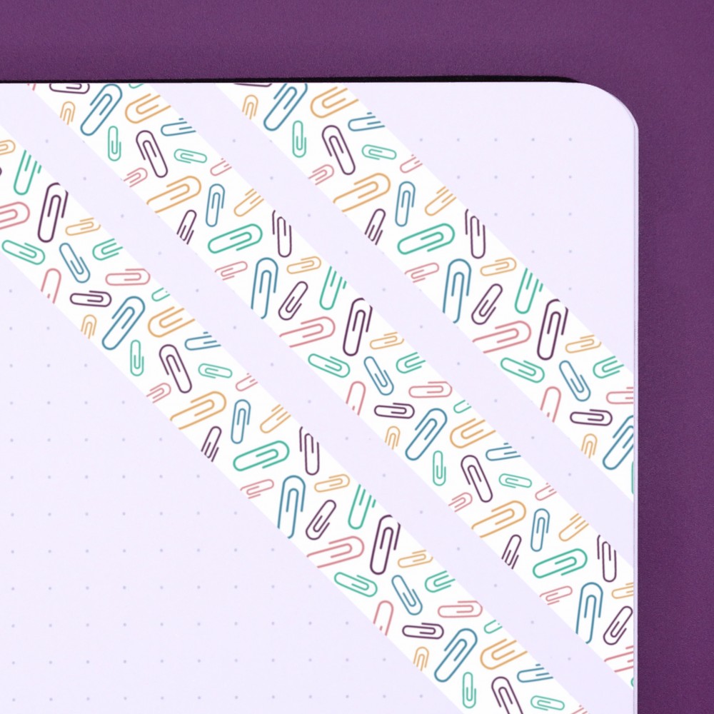 Paperclips Washi Tape - White