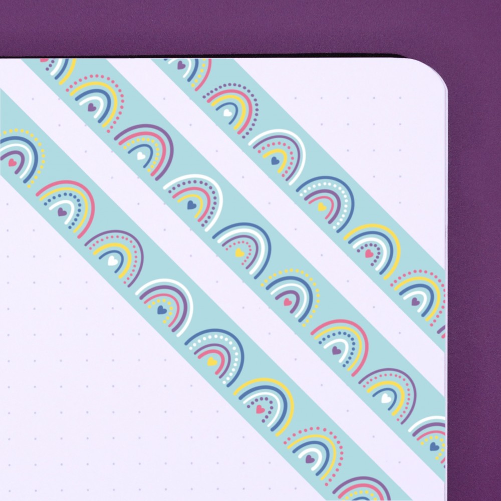 Rainbow Day Washi Tape - White