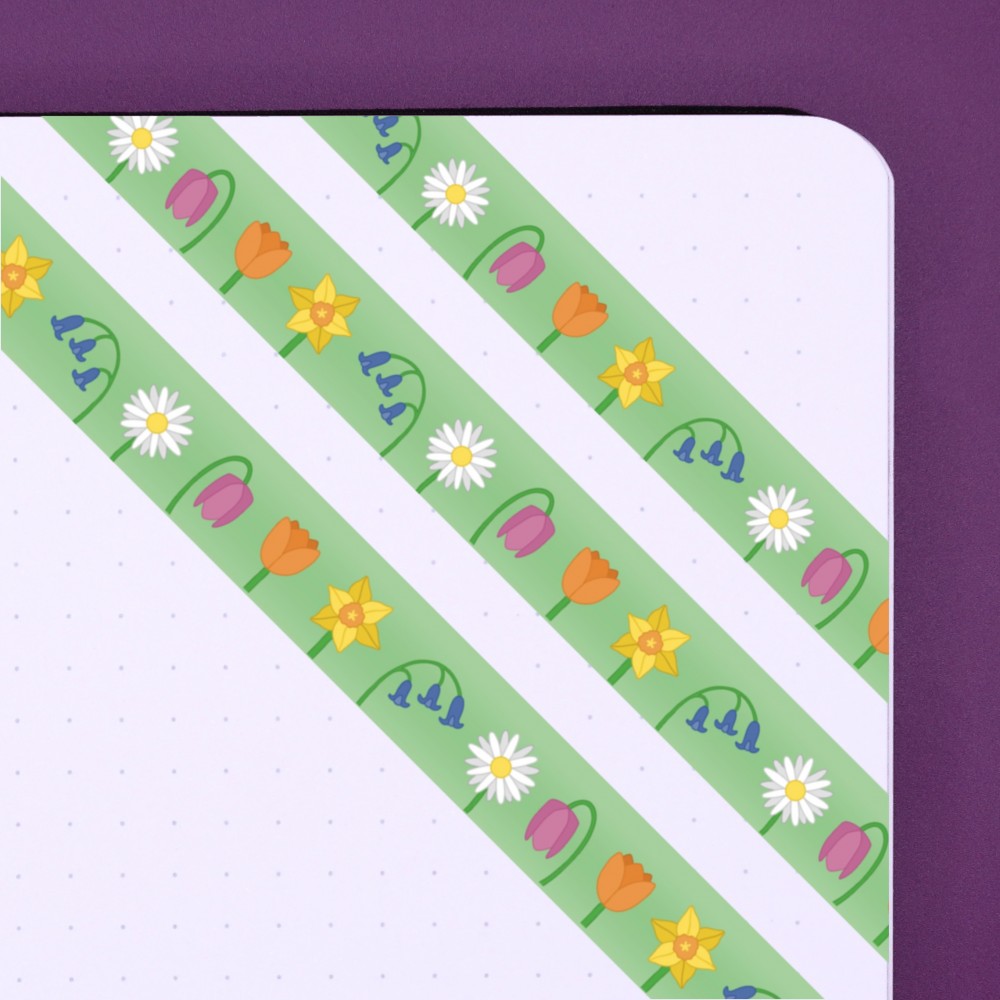 Time to Bloom Washi Tape - White
