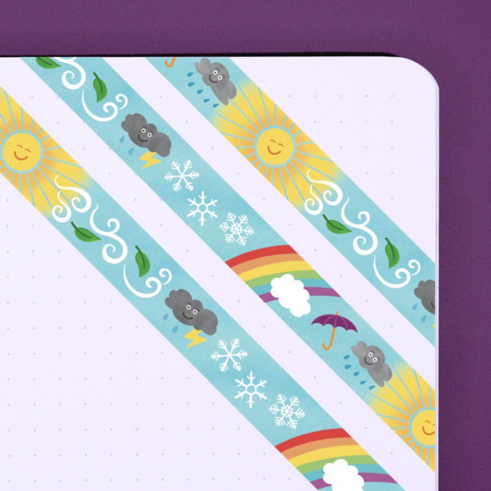 Weather Washi Tape - White