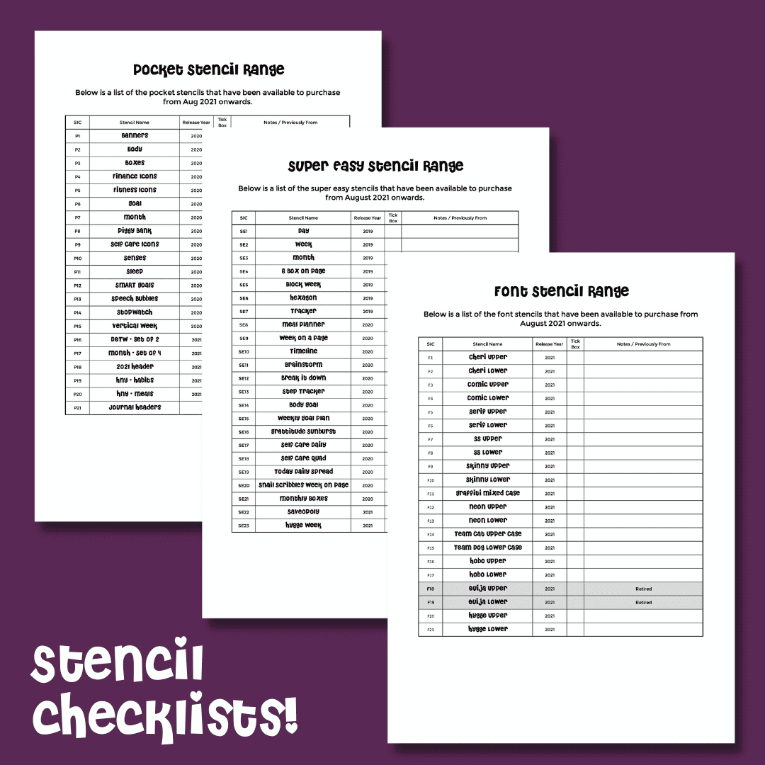 CAT ICON - Journal Stencil Checklist Printable