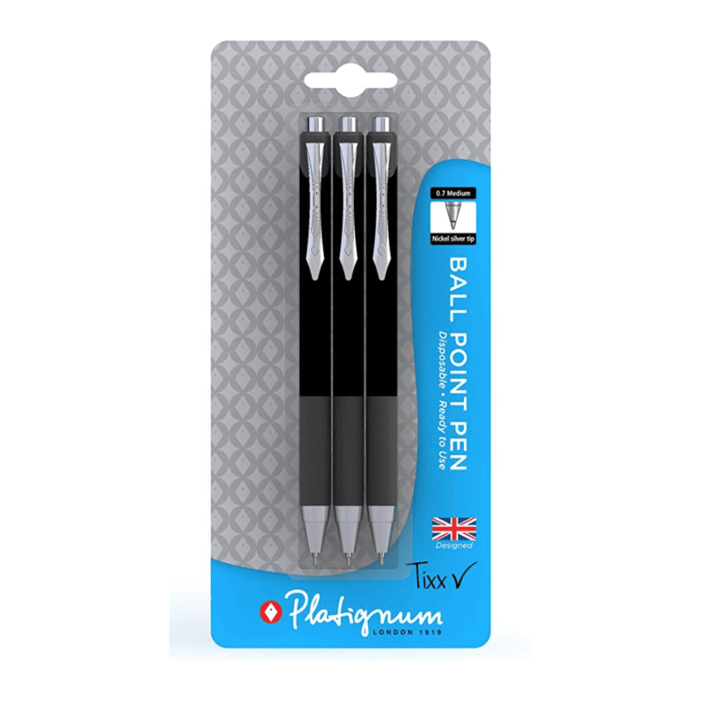 Tixx Platignum Ballpoint Pen - Black, Blue or Multi