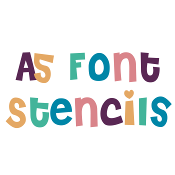 A5 Font Stencils