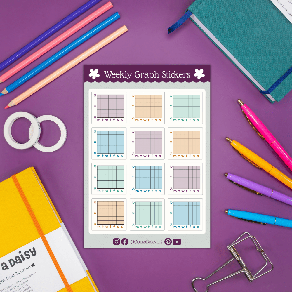 XX Pain/Mood Tracker - A5 Sticker Sheet