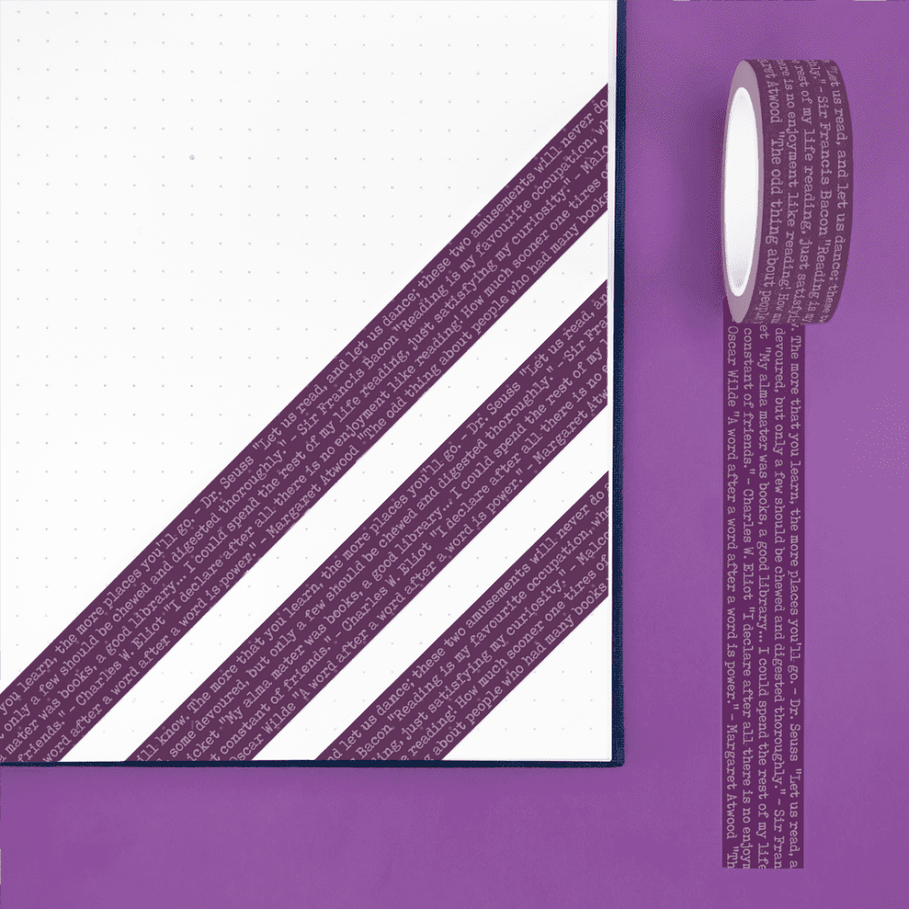 'Just My Type' Purple Washi Tape