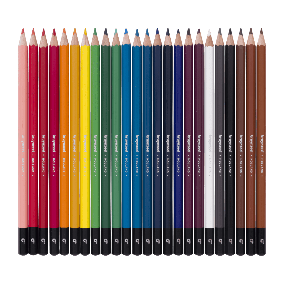 24 Colour Bruynzeel Pencils in Tin