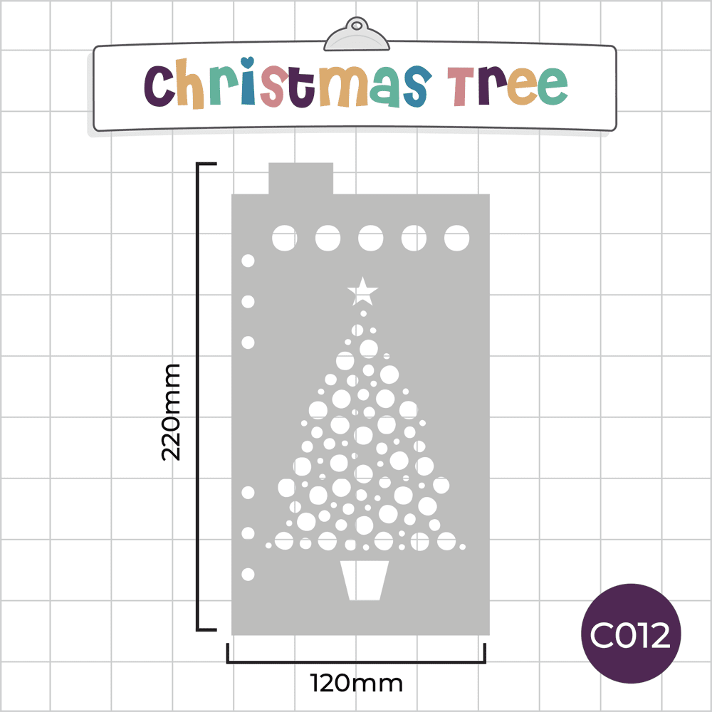 Christmas Tree Tracker - Classic A5 Journal Stencil