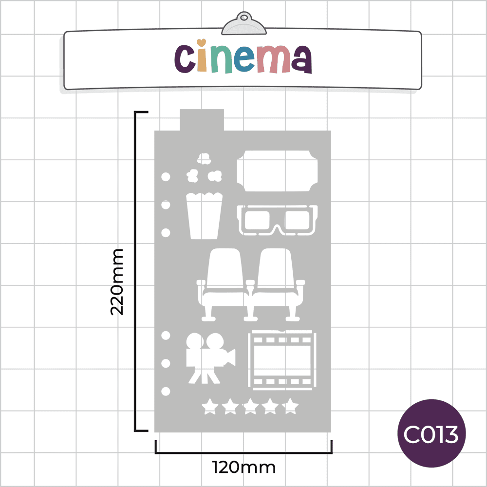 Cinema - Classic A5 Journal Stencil