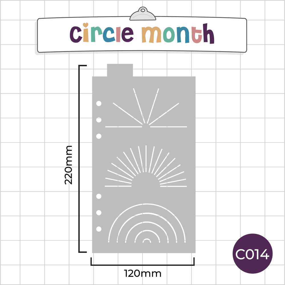 Circle / Monthly Tracker - Classic A5 Journal Stencil