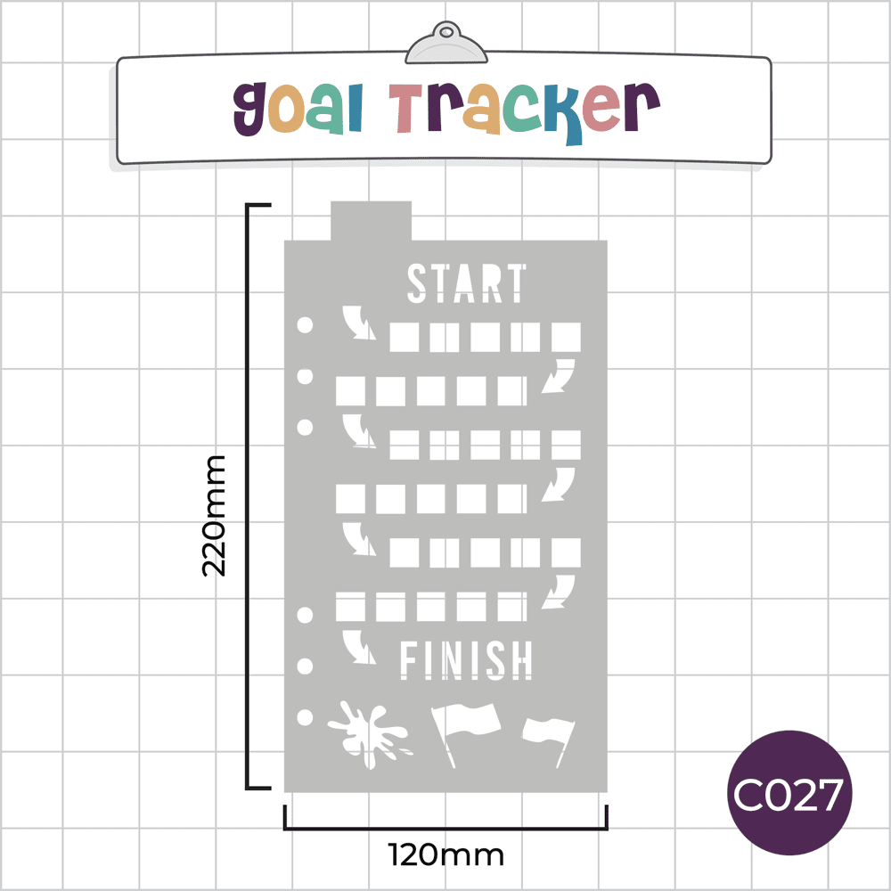 Goal Tracker - Start / Finish - Classic A5 Journal Stencil