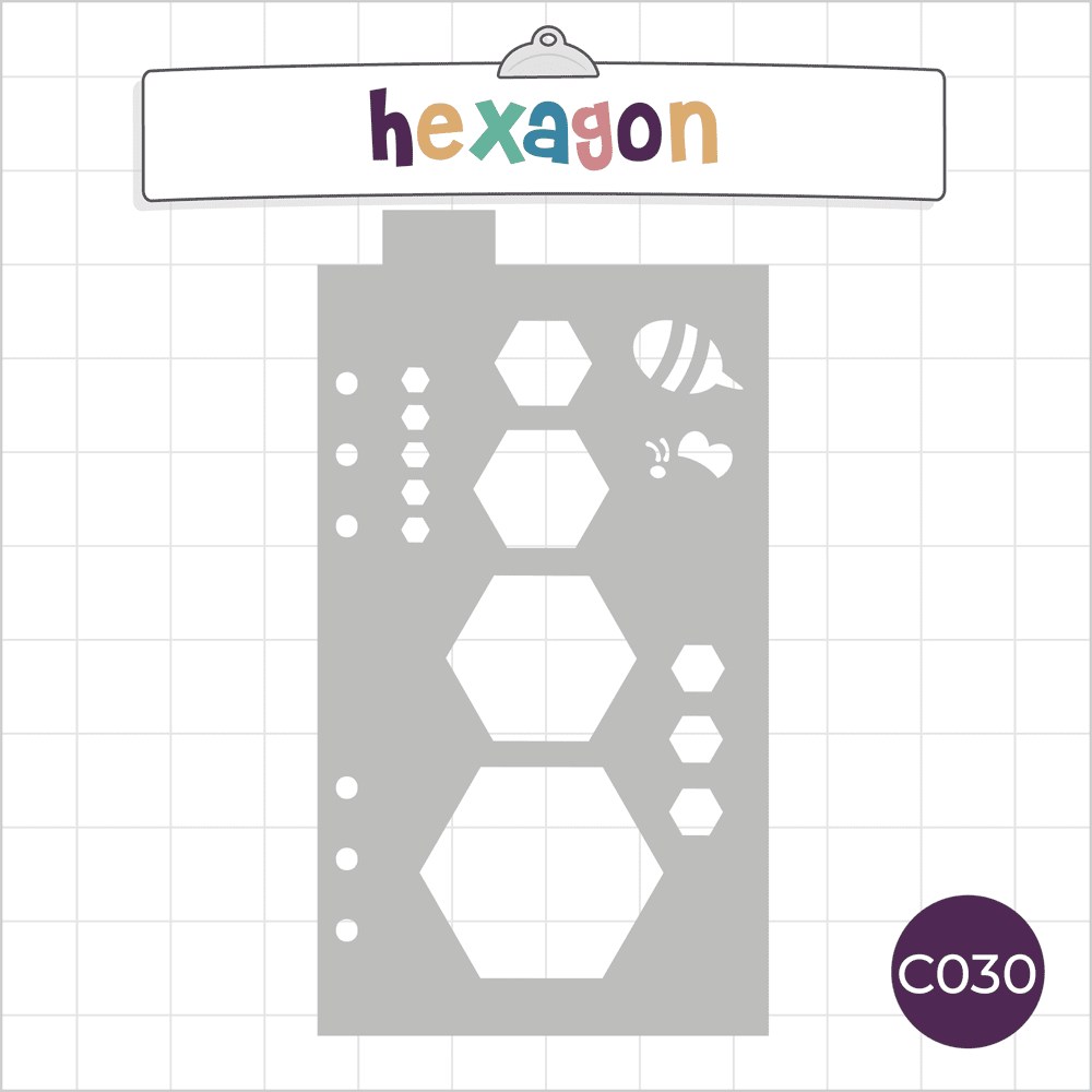 Hexagon / Bee / Honeycomb - Classic A5 Journal Stencil