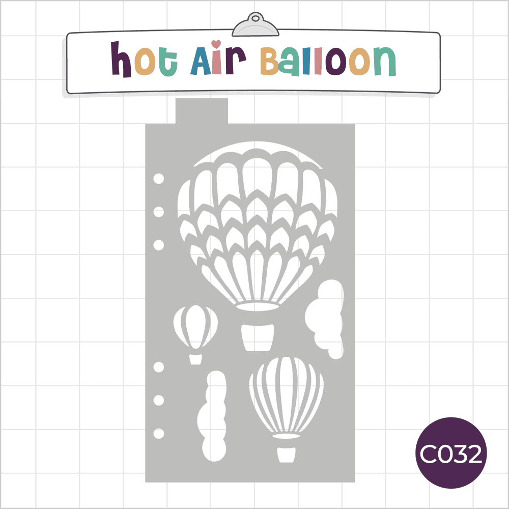 Hot Air Balloon Tracker - Classic A5 Journal Stencil