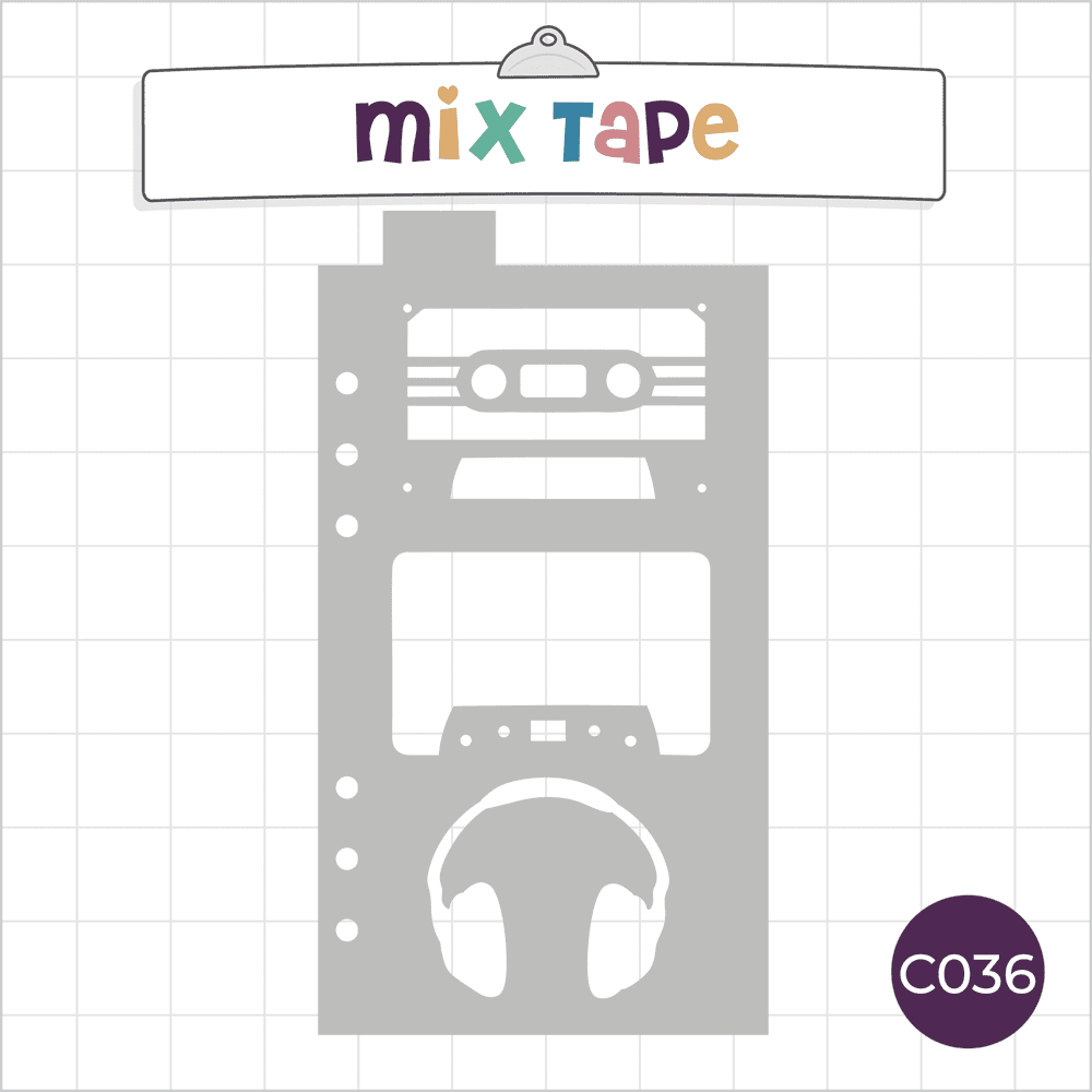 Mix Tape Cassette - Classic A5 Journal Stencil