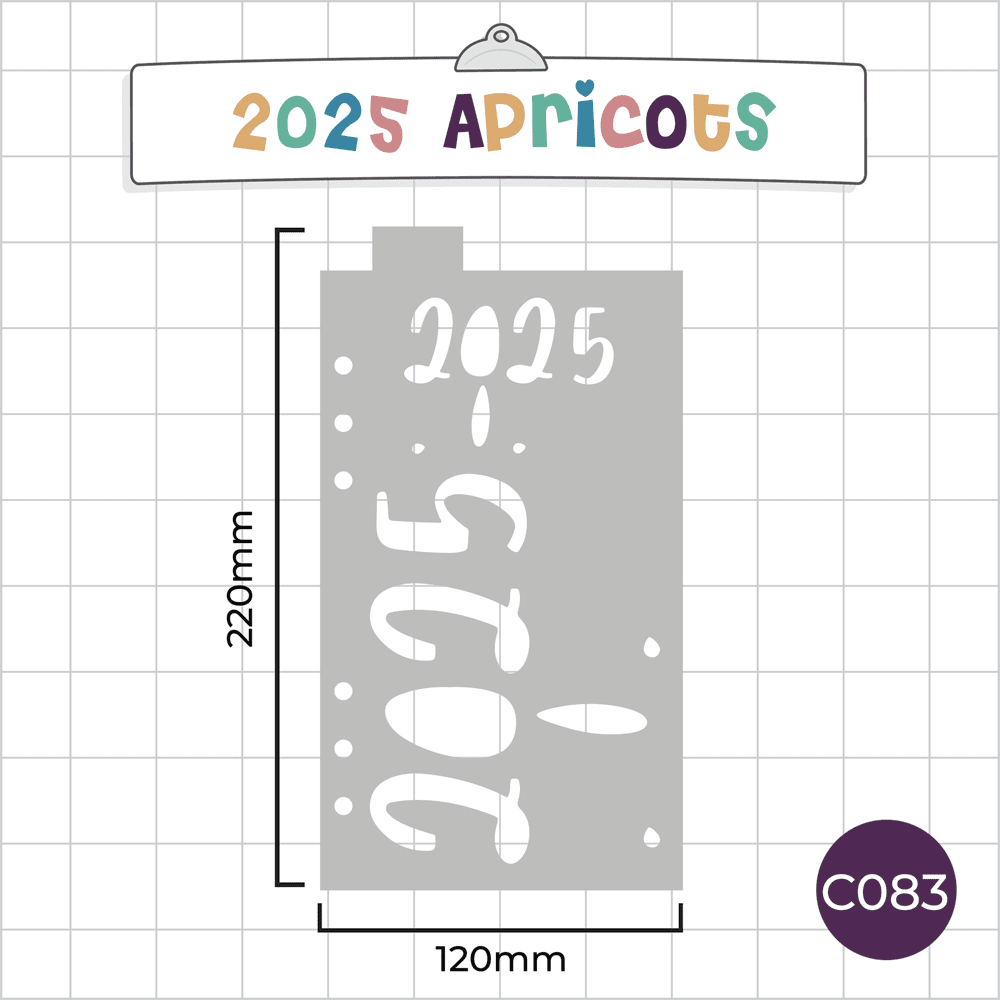 2025 Headers Apricots - Classic A5 Journal Stencil