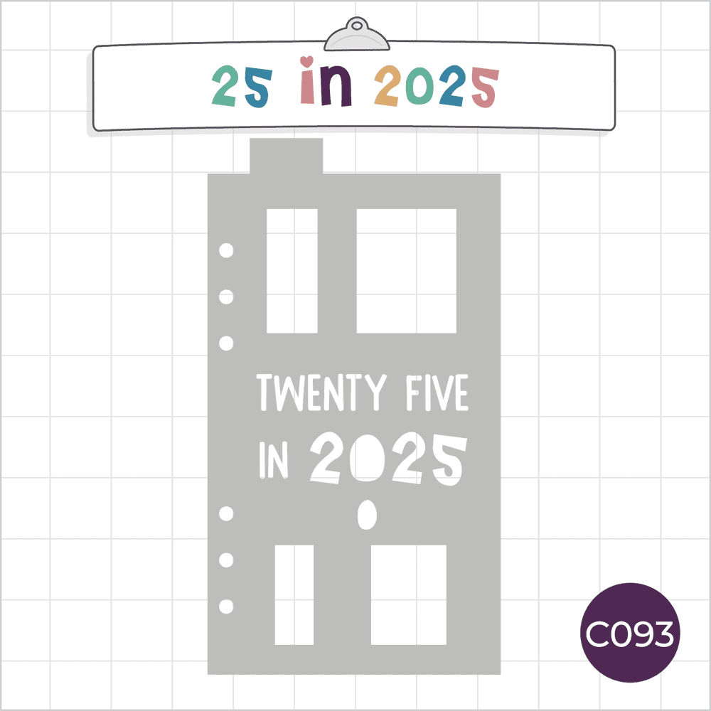 25 in 2025 - Classic A5 Journal Stencil