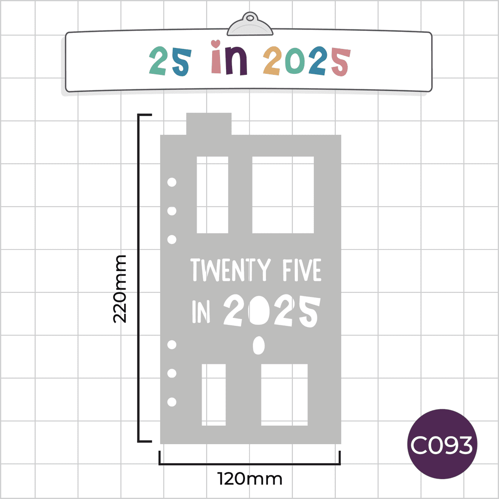 25 in 2025 - Classic A5 Journal Stencil