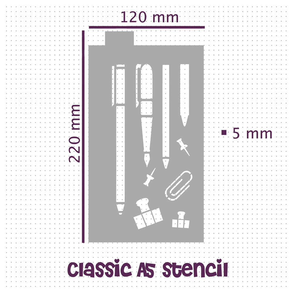 Stationery - Classic A5 Journal Stencil