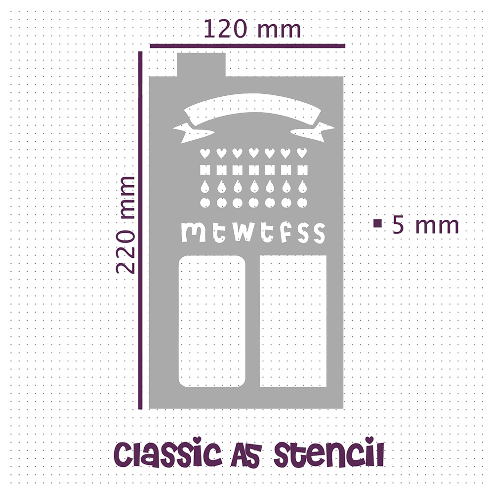 Weekly Spread - Classic A5 Journal Stencil