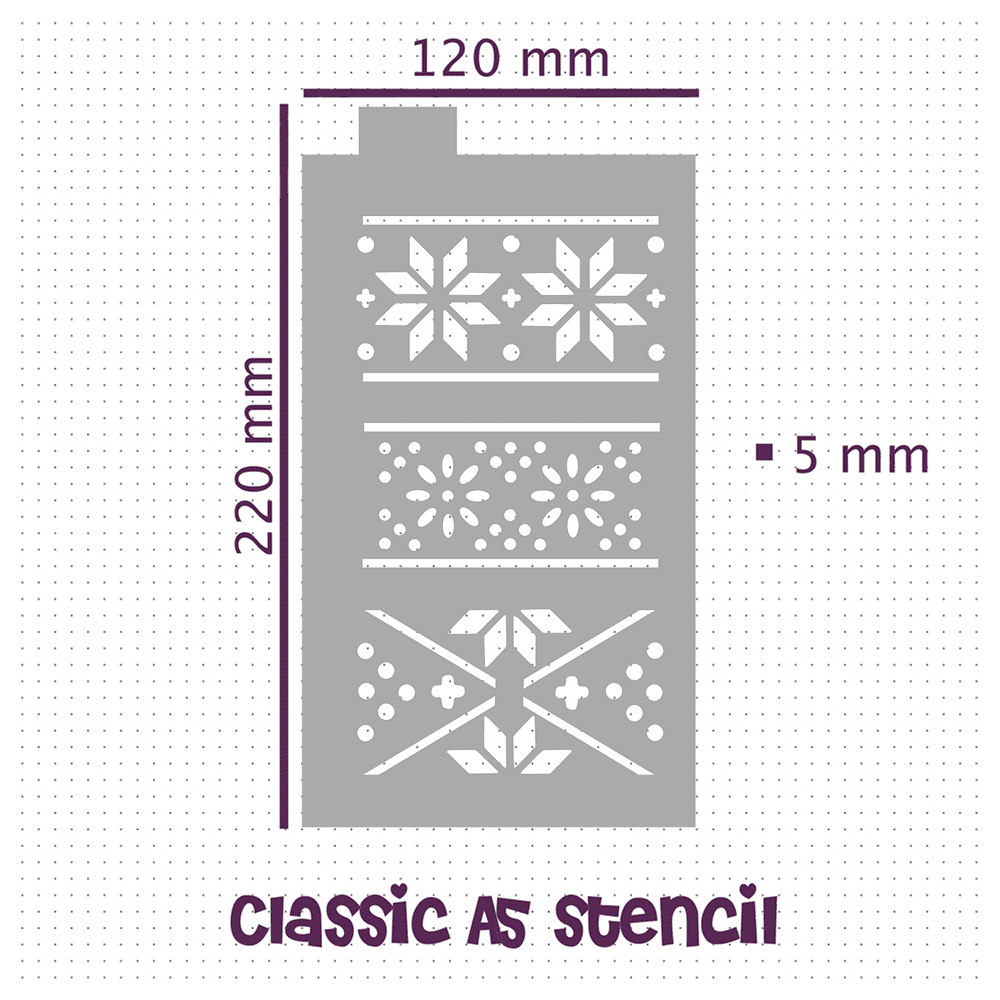 Hygge Pattern - Classic A5 Journal Stencil