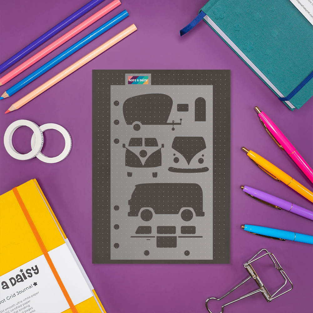 Caravans and Campervans - Classic A5 Journal Stencil