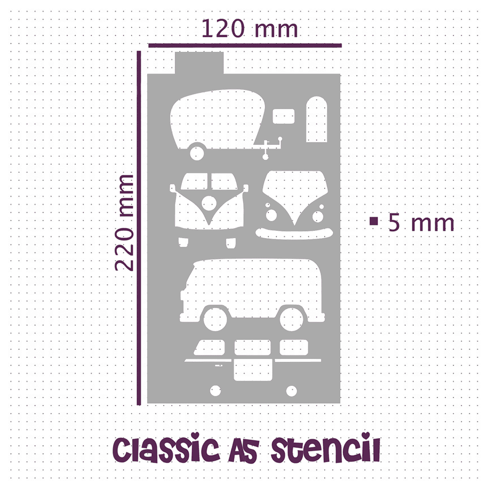 Caravans and Campervans - Classic A5 Journal Stencil