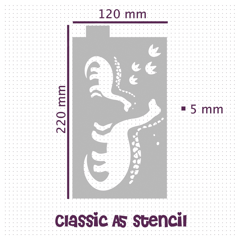 Dippy the Dinosaur - Classic A5 Journal Stencil