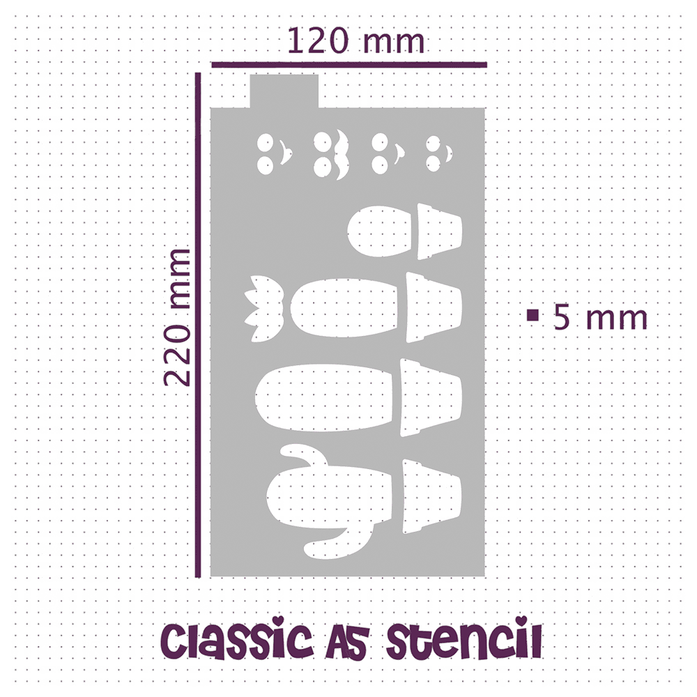 The Prickles - Cactus Family - Classic A5 Journal Stencil