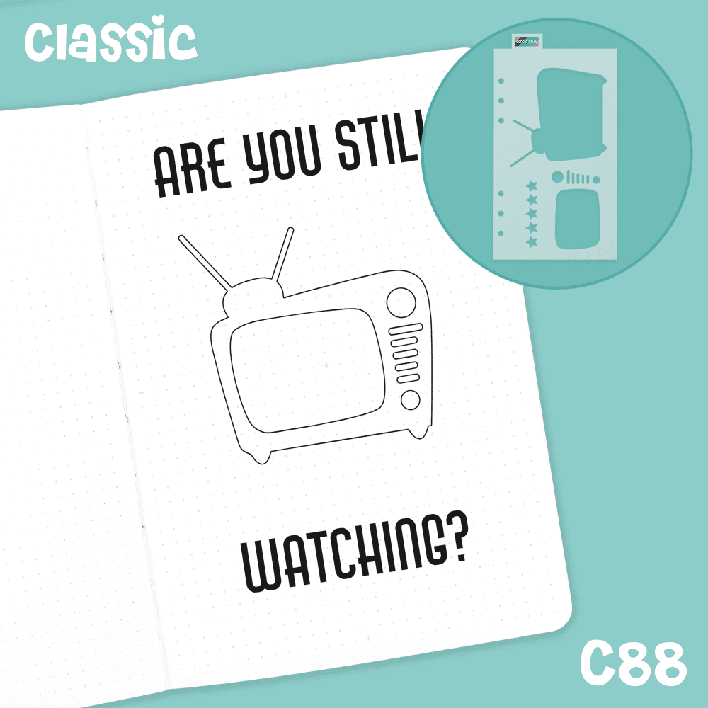 Stevie The TV - Classic A5 Journal Stencil