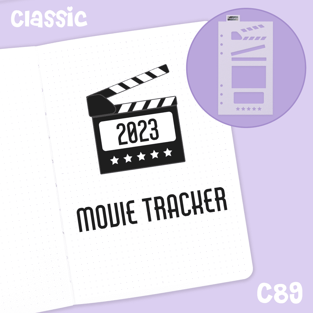 Movie Clapper Board - Classic A5 Journal Stencil