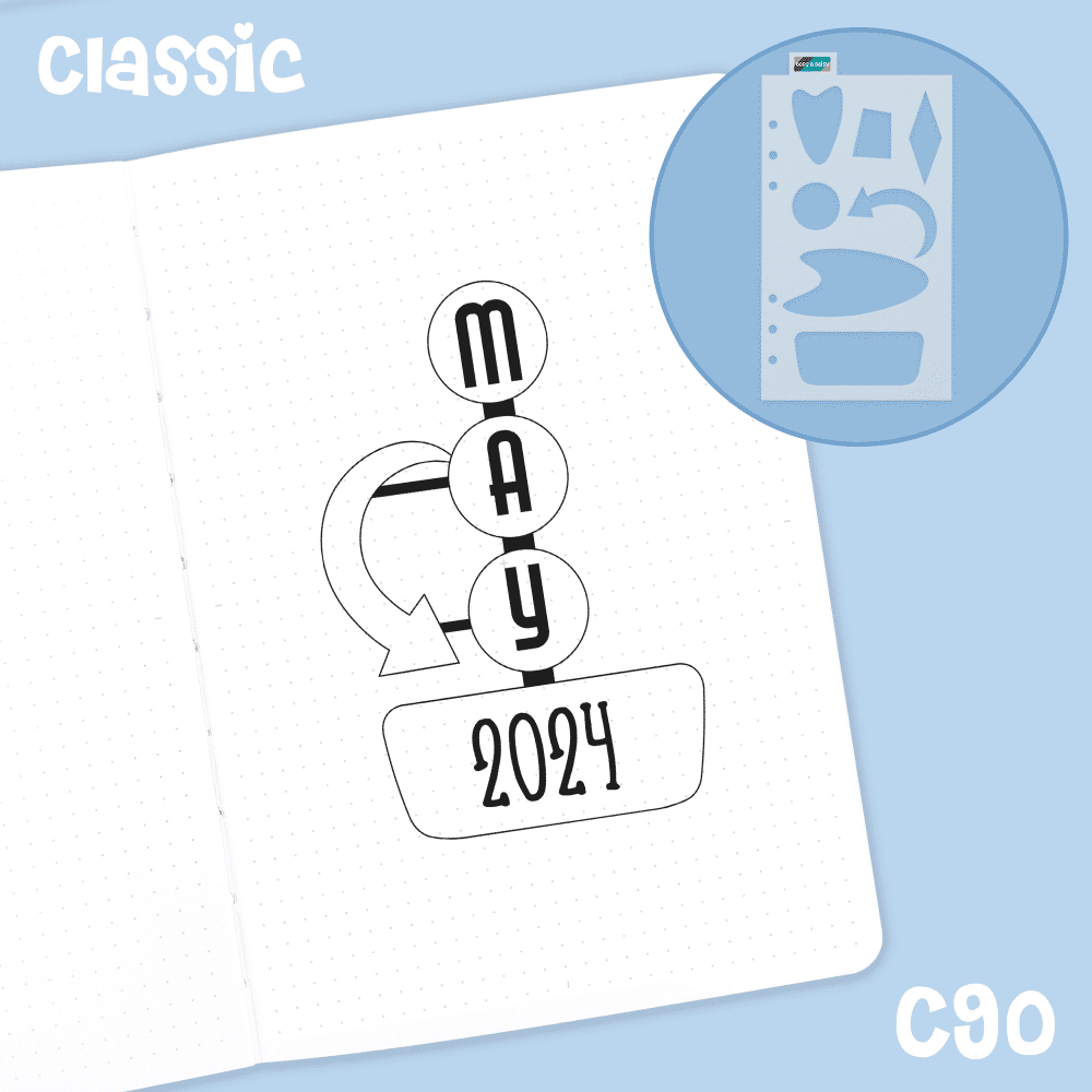 Mid-Century Signage - Classic A5 Journal Stencil