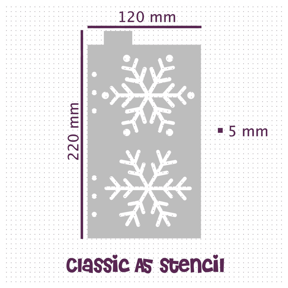 Snowflakes - Classic A5 Journal Stencil