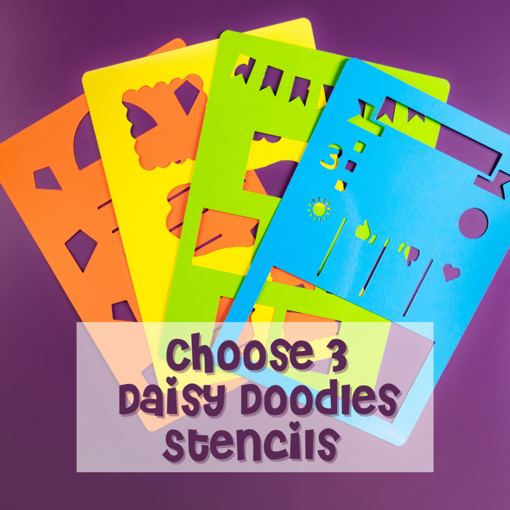 Daisy Doodles Kids - Choose 3 Stencils Bundle