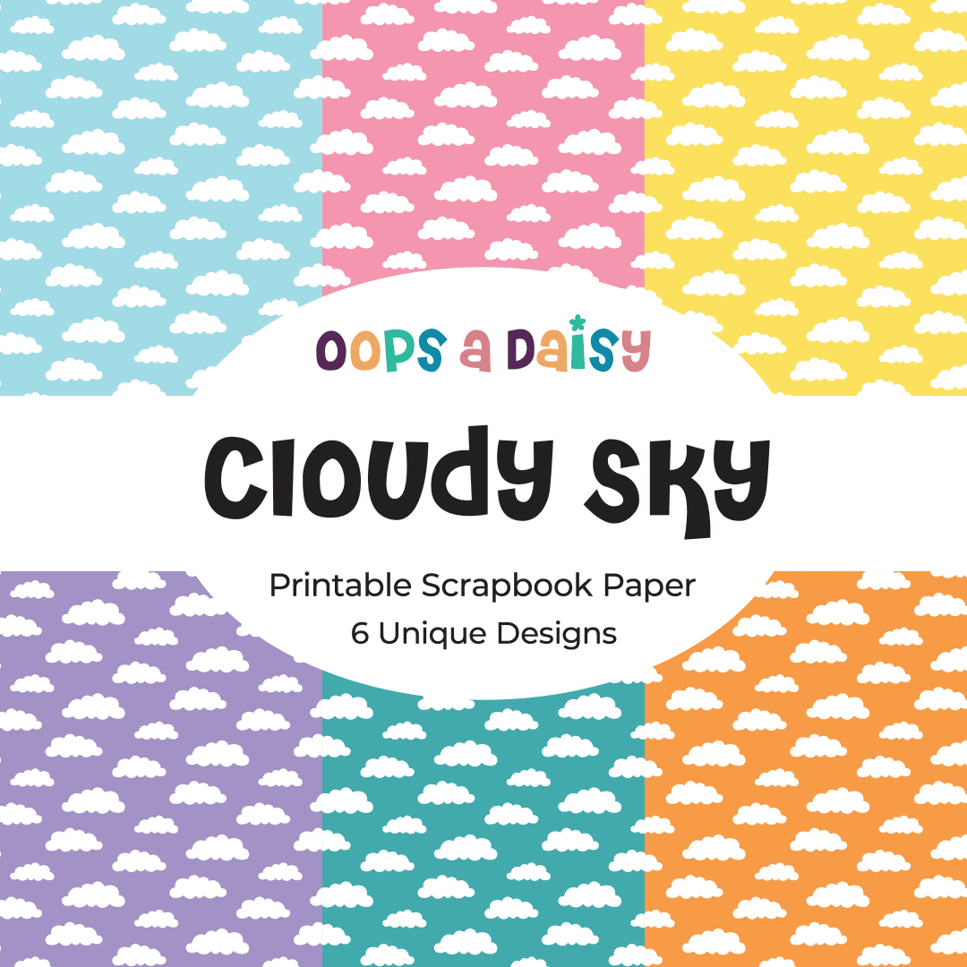 Cloudy Sky - Pattern Printables - Digital Download