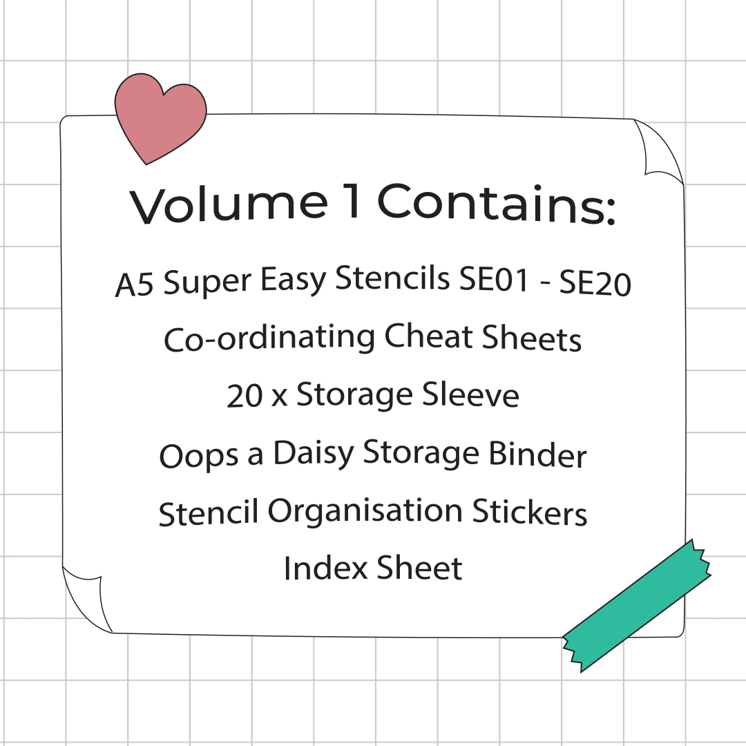 Super Easy Stencil - A5 Complete Collection - Volume 1