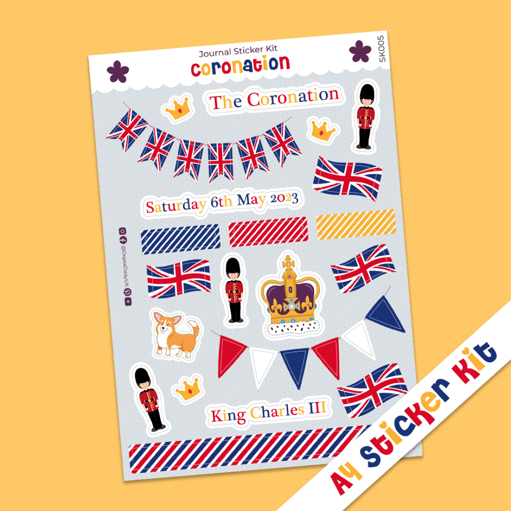 Royal Coronation - A4 Journal Sticker Kit