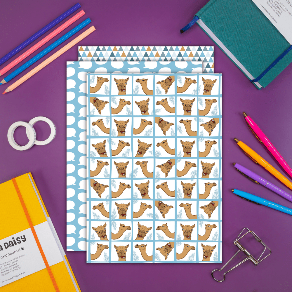 Hump Day - Patterned Paper Printables - Digital Download