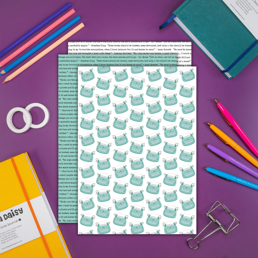 Just My Type - Patterned Paper Printables - Digital Download - Set of 3