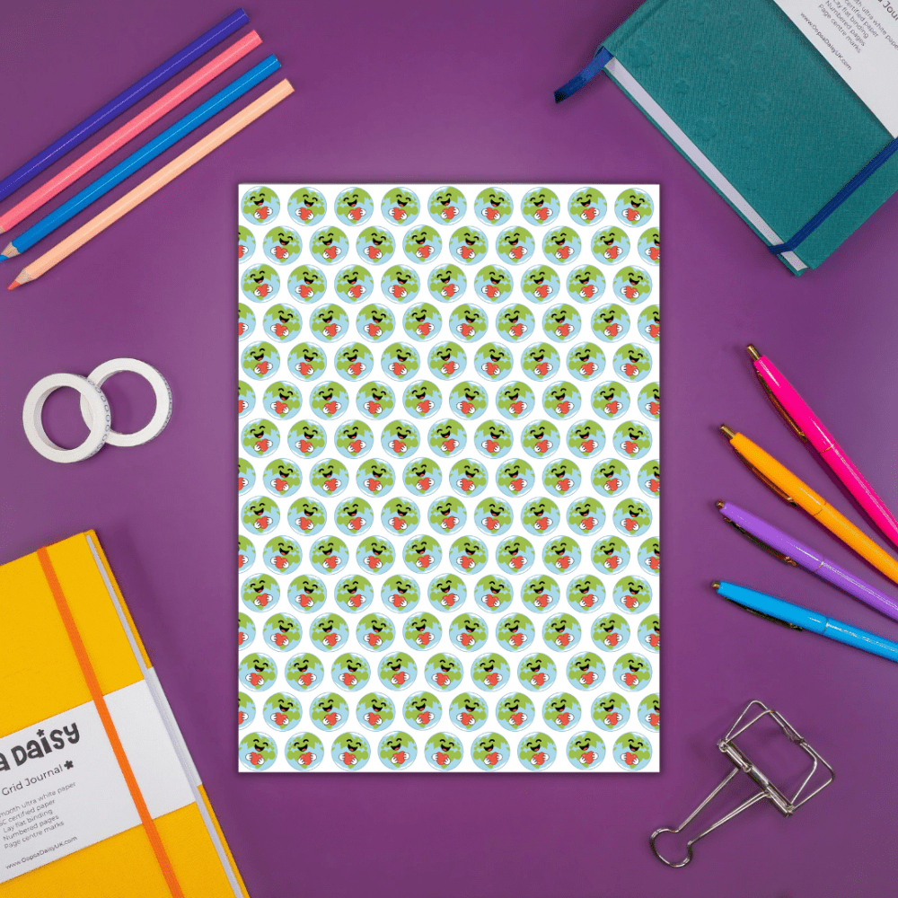 Planet Earth - Patterned Paper Printables - Digital Download