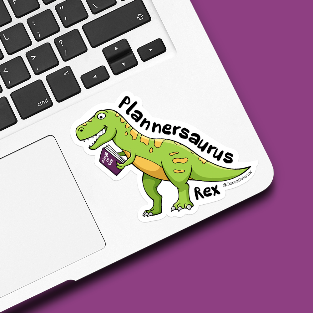 'Plannersaurus Rex' Dinosaur Vinyl Sticker