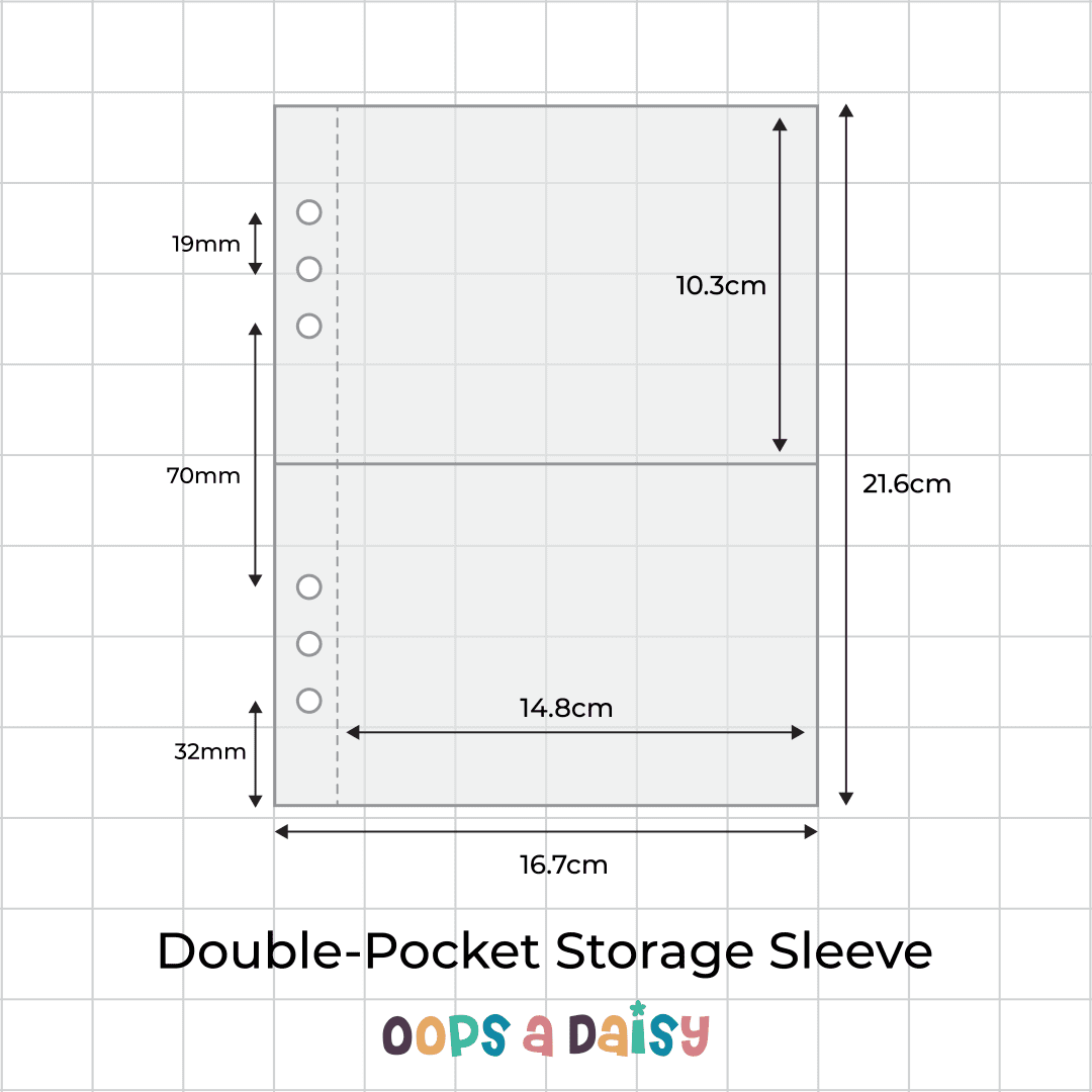 Double-Pocket Storage Sleeve (Pack of 10) – Compatible With A5 6-Ring Binder