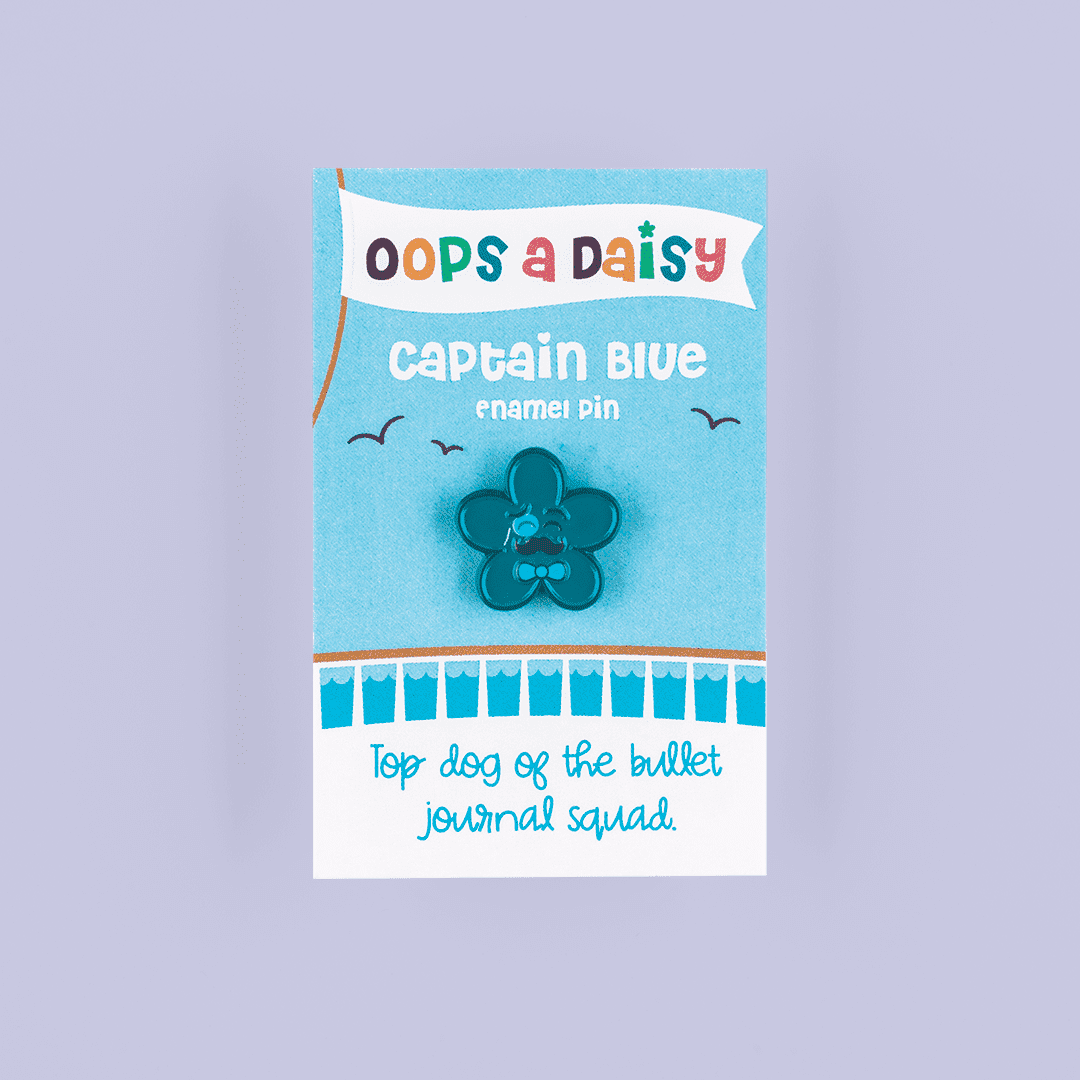 Captain Blue - Blue Daisy - Enamel Pin Badge