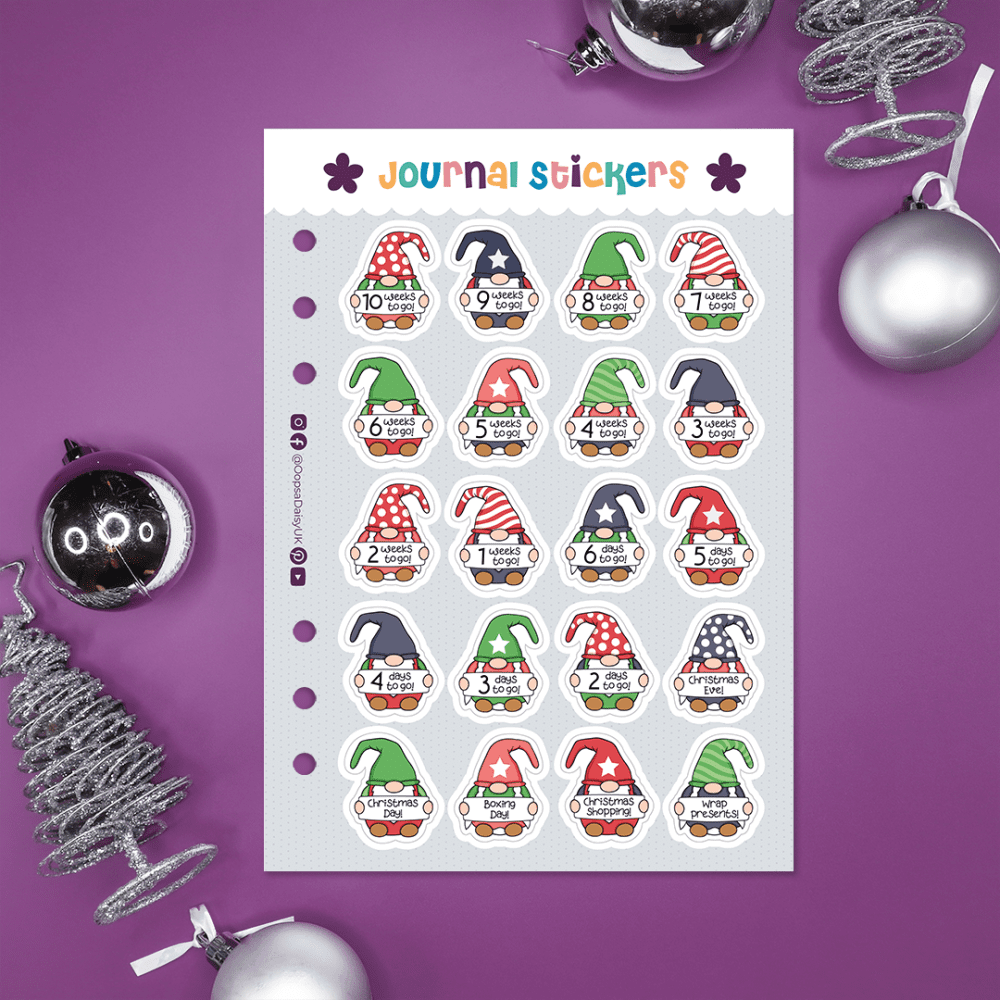 Gonk Christmas Countdown Stickers 22 - MOCKUP