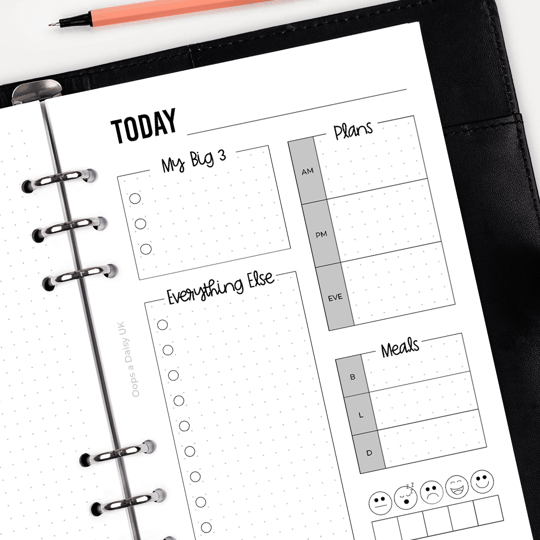 Daily Spread - A5 Hybrid Planner Inserts