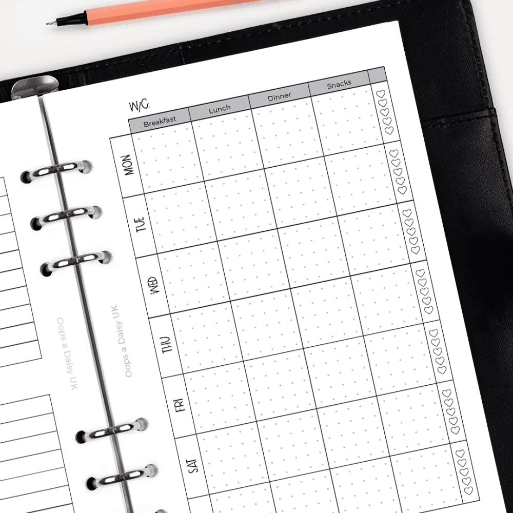 Meal Planner & Shopping List - A5 Hybrid Planner Inserts