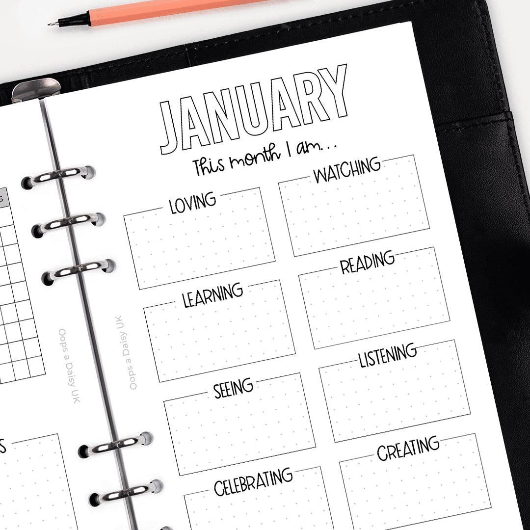 Month Review - A5 Hybrid Planner Inserts