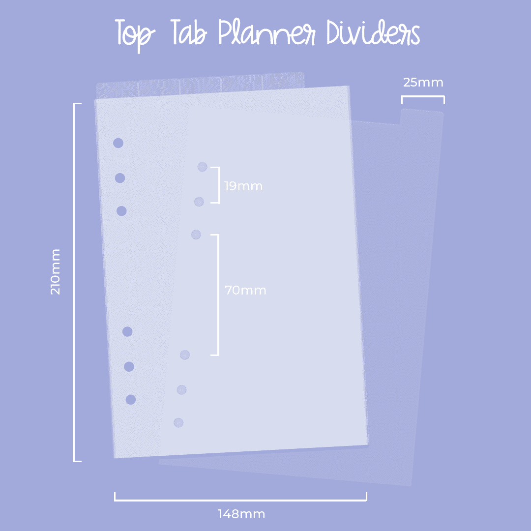 Frosted Vertical Planner Dividers (A5)